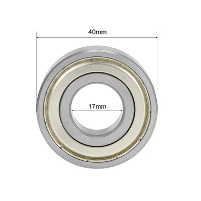 Harfington Deep Groove Ball Bearing Metric Double Shield High Carbon Steel Z2