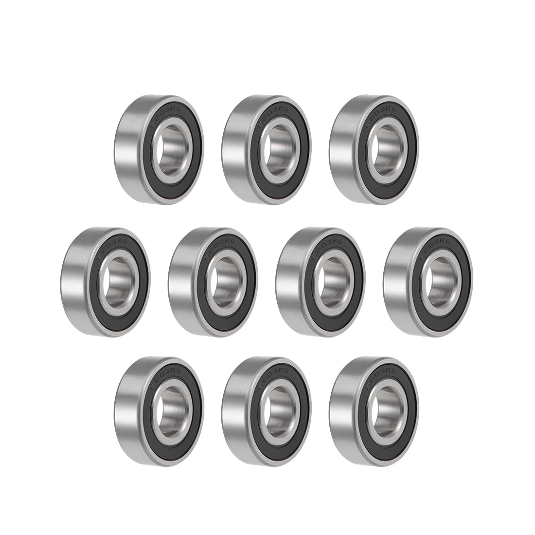 Harfington Deep Groove Ball Bearings Metric Double Seal High Carbon Steel Z2