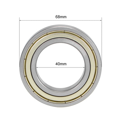 Harfington Deep Groove Ball Bearings Metric Double Shielded High Carbon Steel Z2