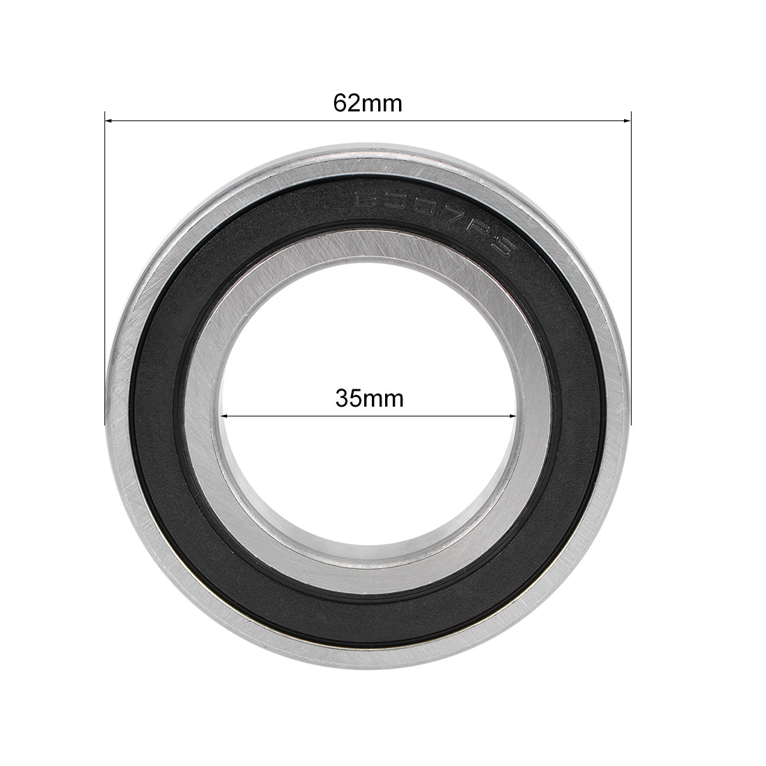Harfington Deep Groove Ball Bearing Metric Double Sealed High Carbon Steel Z2