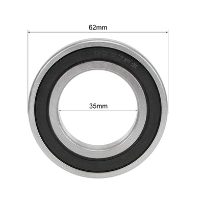 Harfington Deep Groove Ball Bearing Metric Double Sealed High Carbon Steel Z2