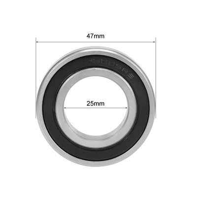 Harfington Deep Groove Ball Bearings Metric Double Sealed High Carbon Steel Z2
