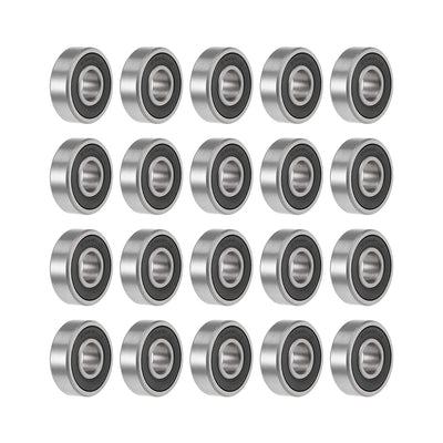 Harfington Deep Groove Ball Bearing Metric Double Seal High Carbon Steel Z2