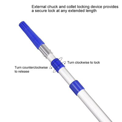 Harfington Extension Pole 3 Section 29-inch to 59-inch Aluminum Telescopic Pole for Paint Roller