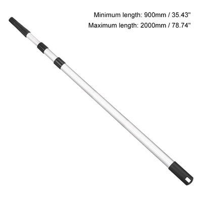 Harfington Extension Pole 3 Section 35-inch to 79-inch Aluminum Telescopic Pole for Paint Roller Black