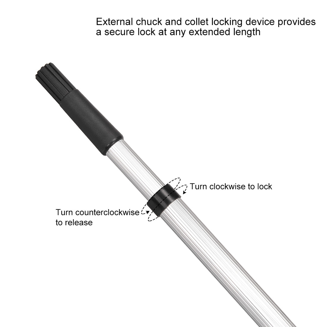 Harfington Extension Pole 2 Section 3.8 ft to 6.6 ft Aluminum Telescopic Pole for Paint Roller