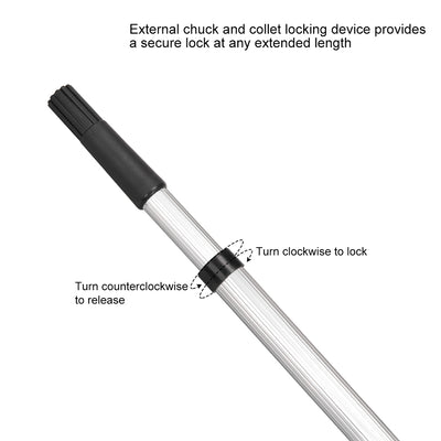 Harfington Extension Pole 2 Section 3.8 ft to 6.6 ft Aluminum Telescopic Pole for Paint Roller