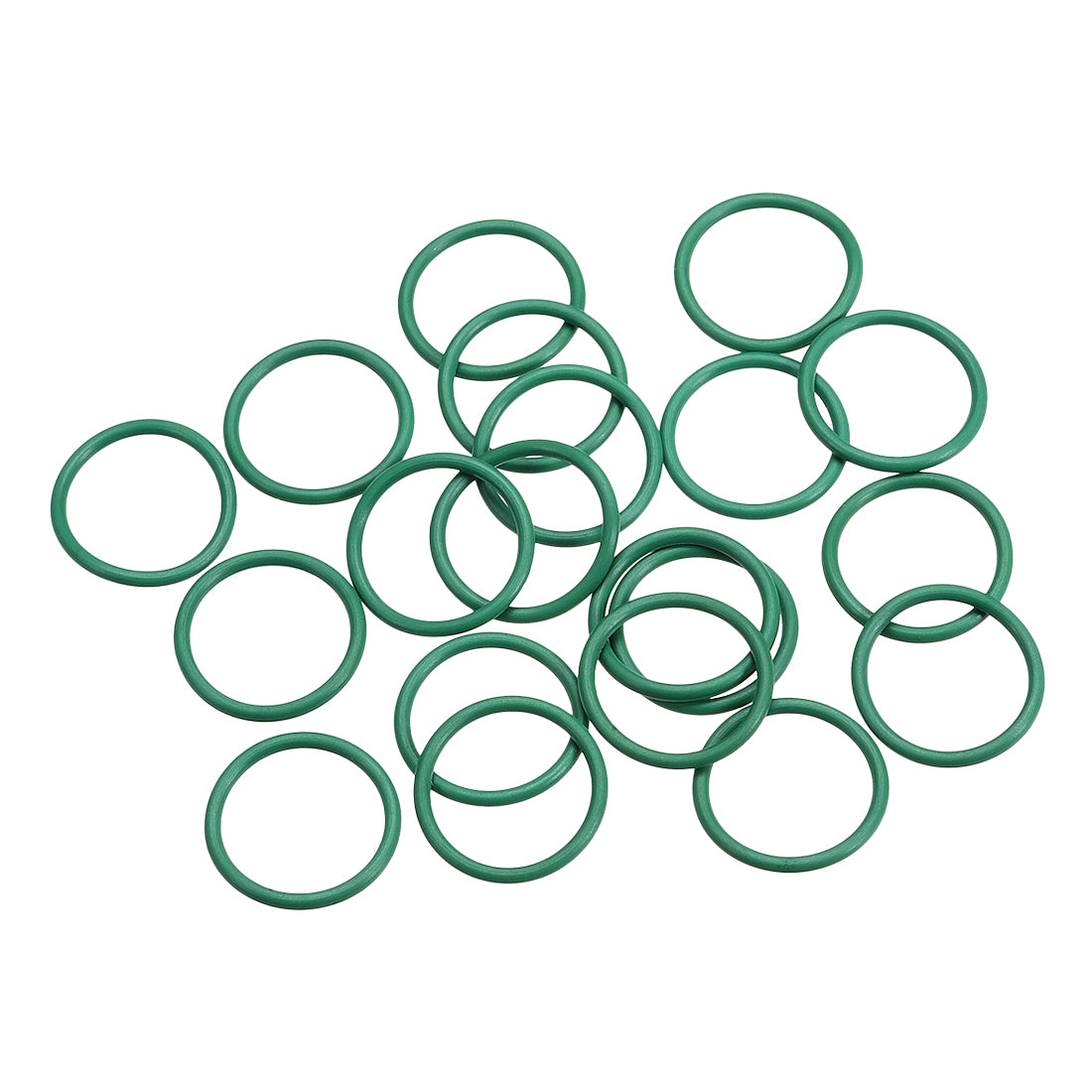 Harfington Fluorine Rubber O-Rings, FKM Seal Gasket for Vehicle Machinery Plumbing, Green Pack of 20