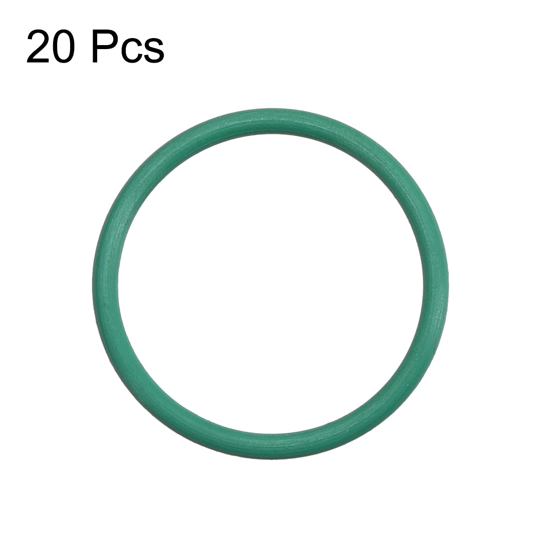 Harfington Fluorine Rubber O-Rings, FKM Seal Gasket for Vehicle Machinery Plumbing, Green Pack of 20