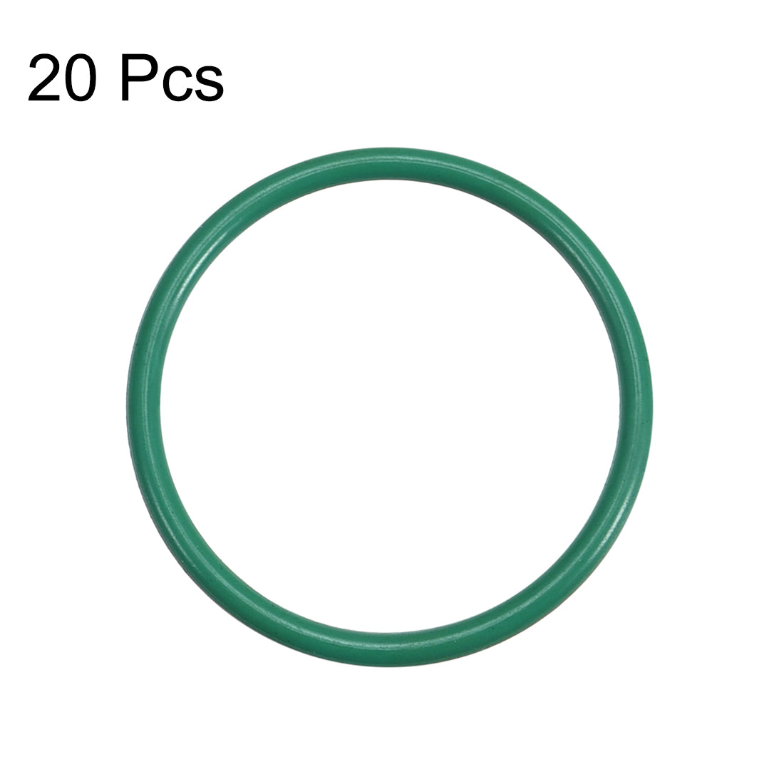 Harfington Fluorine Rubber O-Rings, FKM Seal Gasket for Vehicle Machinery Plumbing, Green Pack of 20