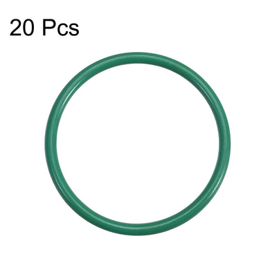 Harfington Fluorine Rubber O-Rings, FKM Seal Gasket for Vehicle Machinery Plumbing, Green Pack of 20