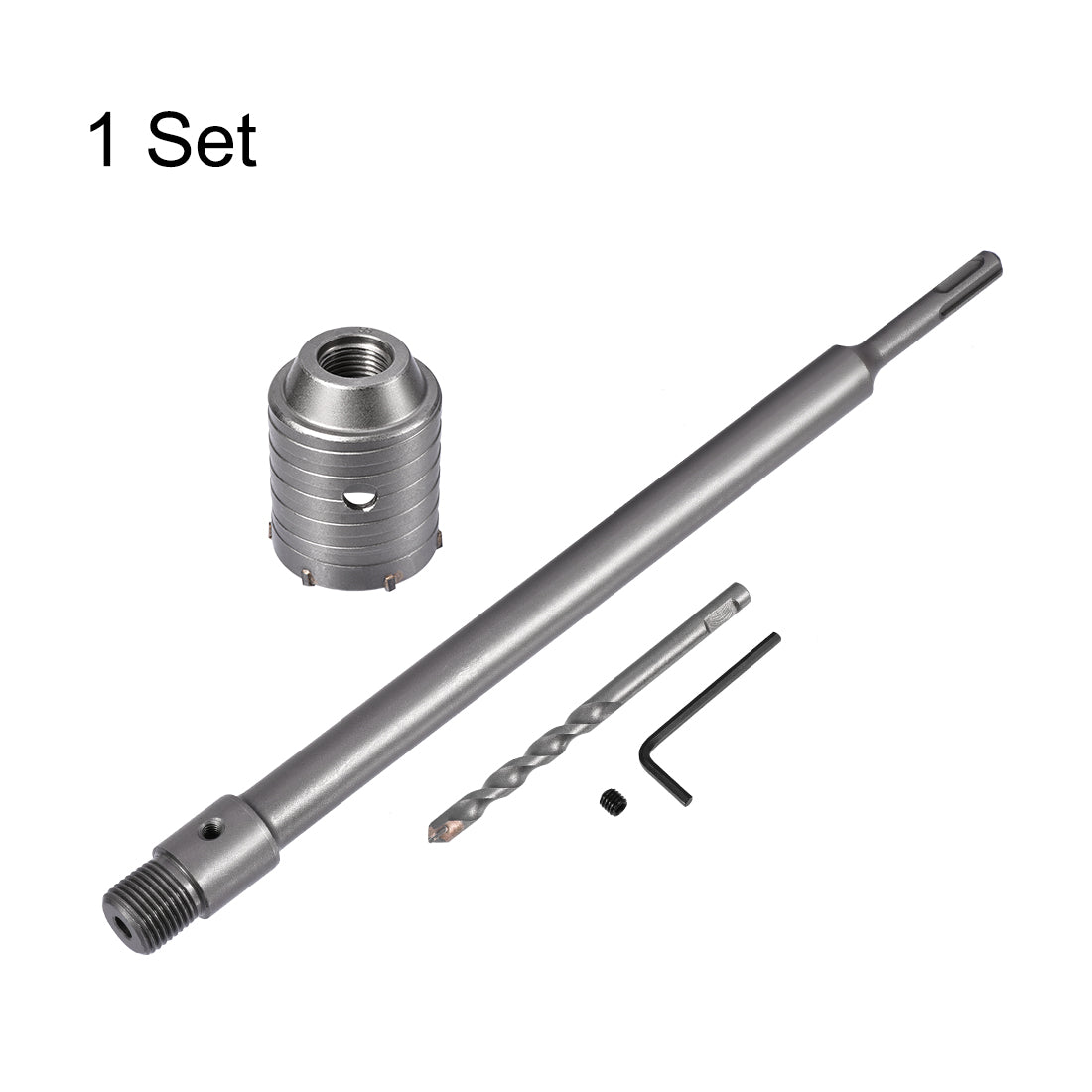 Harfington Wall Hole Drill Bit Concrete Cement Stone Hole Saw Cutter with Connecting Rod Drill for SDS X4 Impact Drill