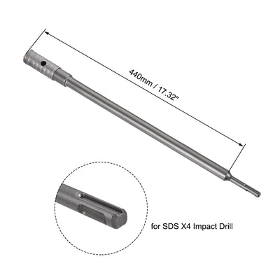 Harfington Wall Hole Drill Bit Stone Hole Saw Cutter with Connecting Rod Drill for SDS X4 Impact Drill