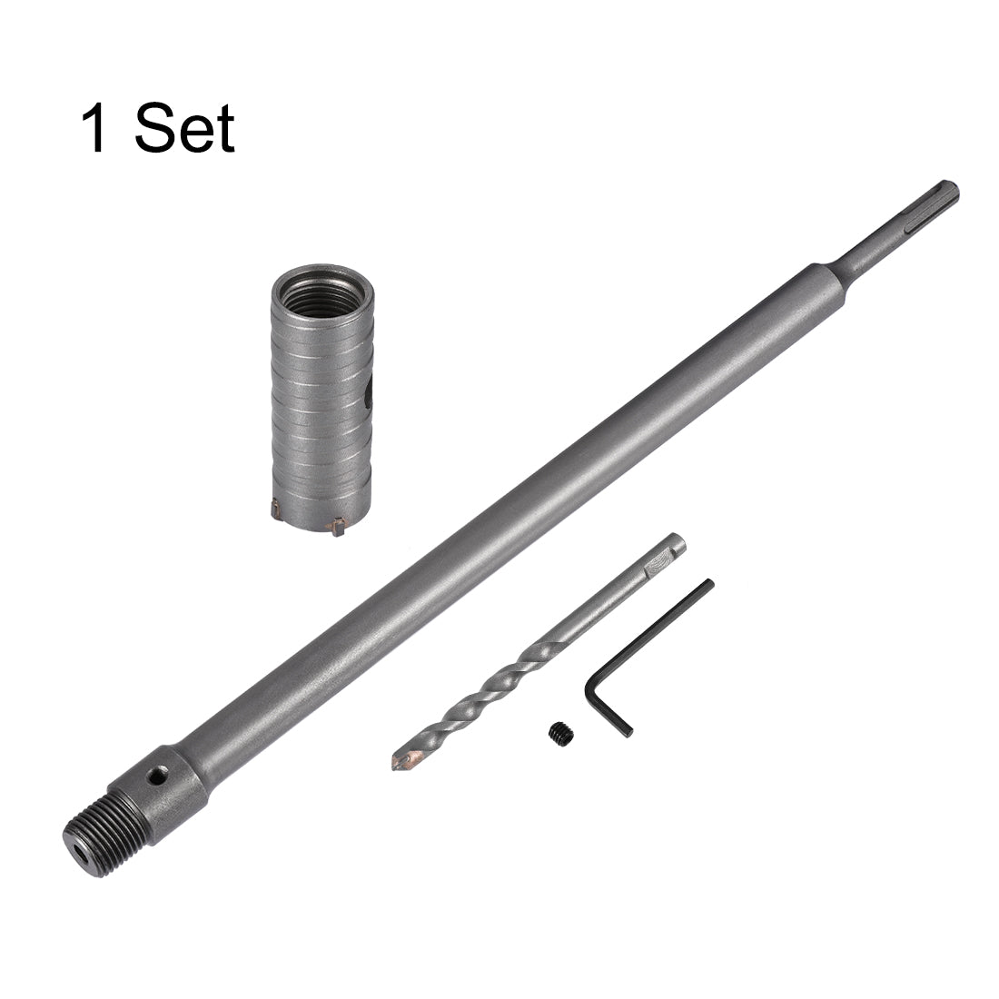 Harfington Wall Hole Drill Bit Stone Hole Saw Cutter with Connecting Rod Drill for SDS X4 Impact Drill