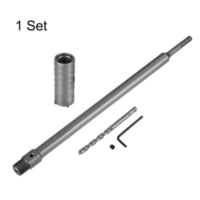 Harfington Wall Hole Drill Bit Stone Hole Saw Cutter with Connecting Rod Drill for SDS X4 Impact Drill