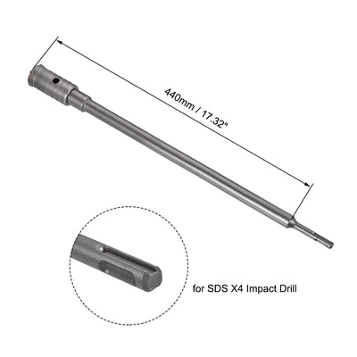 Harfington Wall Hole Drill Bit Stone Hole Saw Cutter with Connecting Rod Drill for SDS X4 Impact Drill
