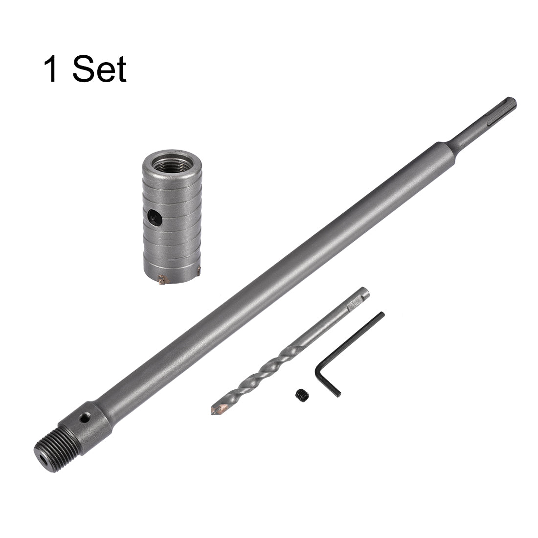 Harfington Wall Hole Drill Bit Stone Hole Saw Cutter with Connecting Rod Drill for SDS X4 Impact Drill