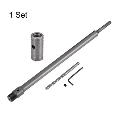 Harfington Wall Hole Drill Bit Stone Hole Saw Cutter with Connecting Rod Drill for SDS X4 Impact Drill