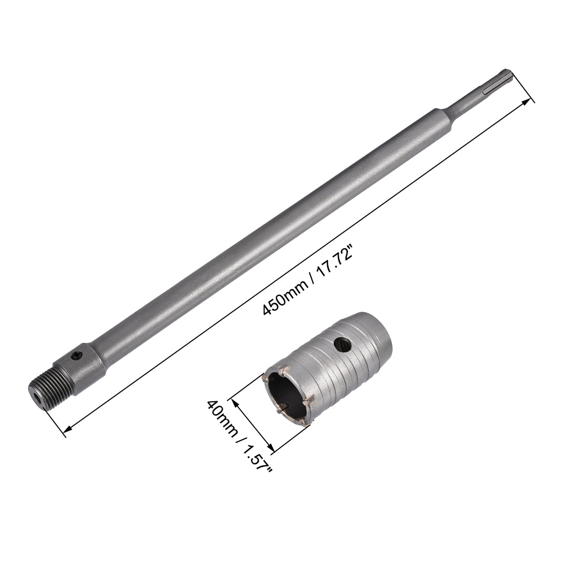 Harfington Wall Hole Drill Bit Stone Hole Saw Cutter with Connecting Rod Drill for SDS X4 Impact Drill