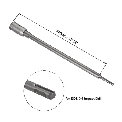 Harfington Wall Hole Drill Bit Stone Hole Saw Cutter with Connecting Rod Drill for SDS X4 Impact Drill