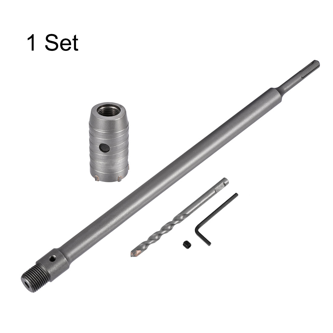 Harfington Wall Hole Drill Bit Stone Hole Saw Cutter with Connecting Rod Drill for SDS X4 Impact Drill