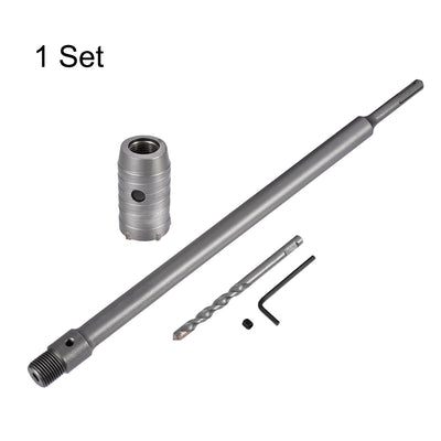 Harfington Wall Hole Drill Bit Stone Hole Saw Cutter with Connecting Rod Drill for SDS X4 Impact Drill