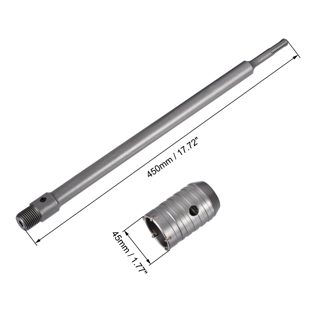 Harfington Wall Hole Drill Bit Stone Hole Saw Cutter with Connecting Rod Drill for SDS X4 Impact Drill