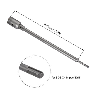 Harfington Wall Hole Drill Bit Stone Hole Saw Cutter with Connecting Rod Drill for SDS X4 Impact Drill