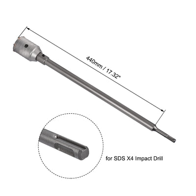 Harfington Wall Hole Drill Bit Stone Hole Saw Cutter with Connecting Rod Drill for SDS X4 Impact Drill