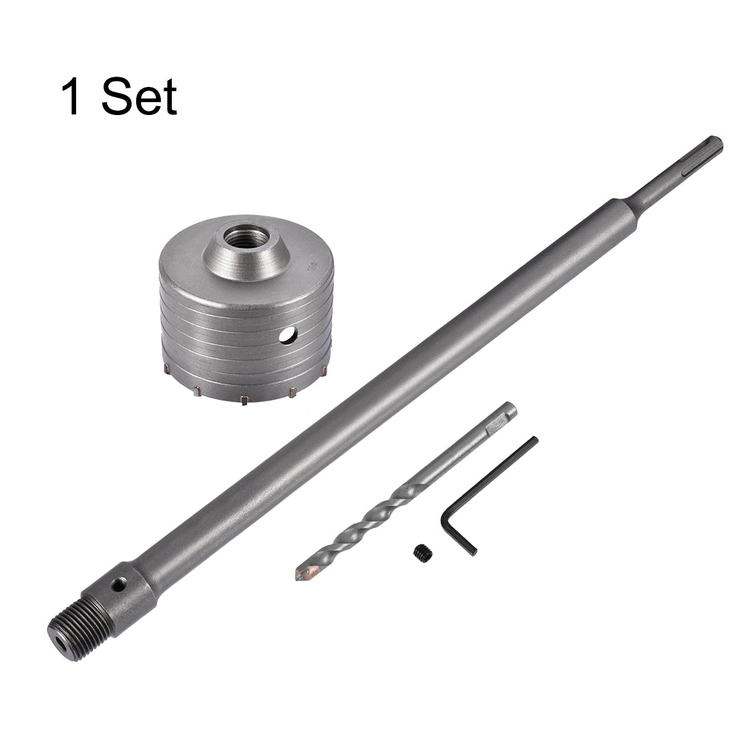 Harfington Wall Hole Drill Bit Stone Hole Saw Cutter with Connecting Rod Drill for SDS X4 Impact Drill