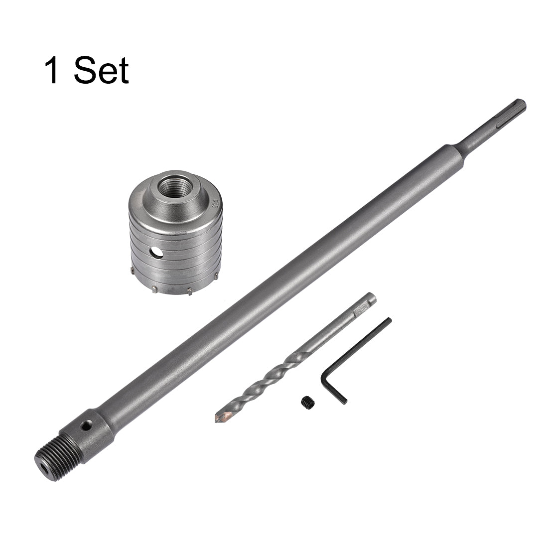 Harfington Wall Hole Drill Bit Stone Hole Saw Cutter with Connecting Rod Drill for SDS X4 Impact Drill