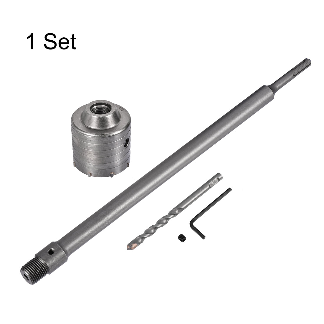 Harfington Wall Hole Drill Bit Stone Hole Saw Cutter with Connecting Rod Drill for SDS X4 Impact Drill