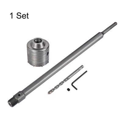 Harfington Wall Hole Drill Bit Stone Hole Saw Cutter with Connecting Rod Drill for SDS X4 Impact Drill