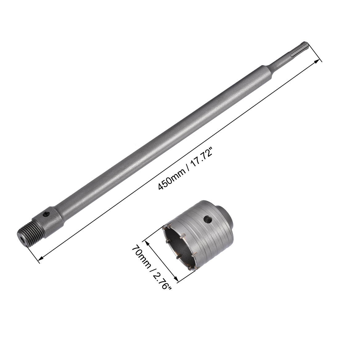 Harfington Wall Hole Drill Bit Stone Hole Saw Cutter with Connecting Rod Drill for SDS X4 Impact Drill