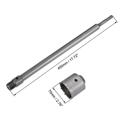 Harfington Wall Hole Drill Bit Stone Hole Saw Cutter with Connecting Rod Drill for SDS X4 Impact Drill