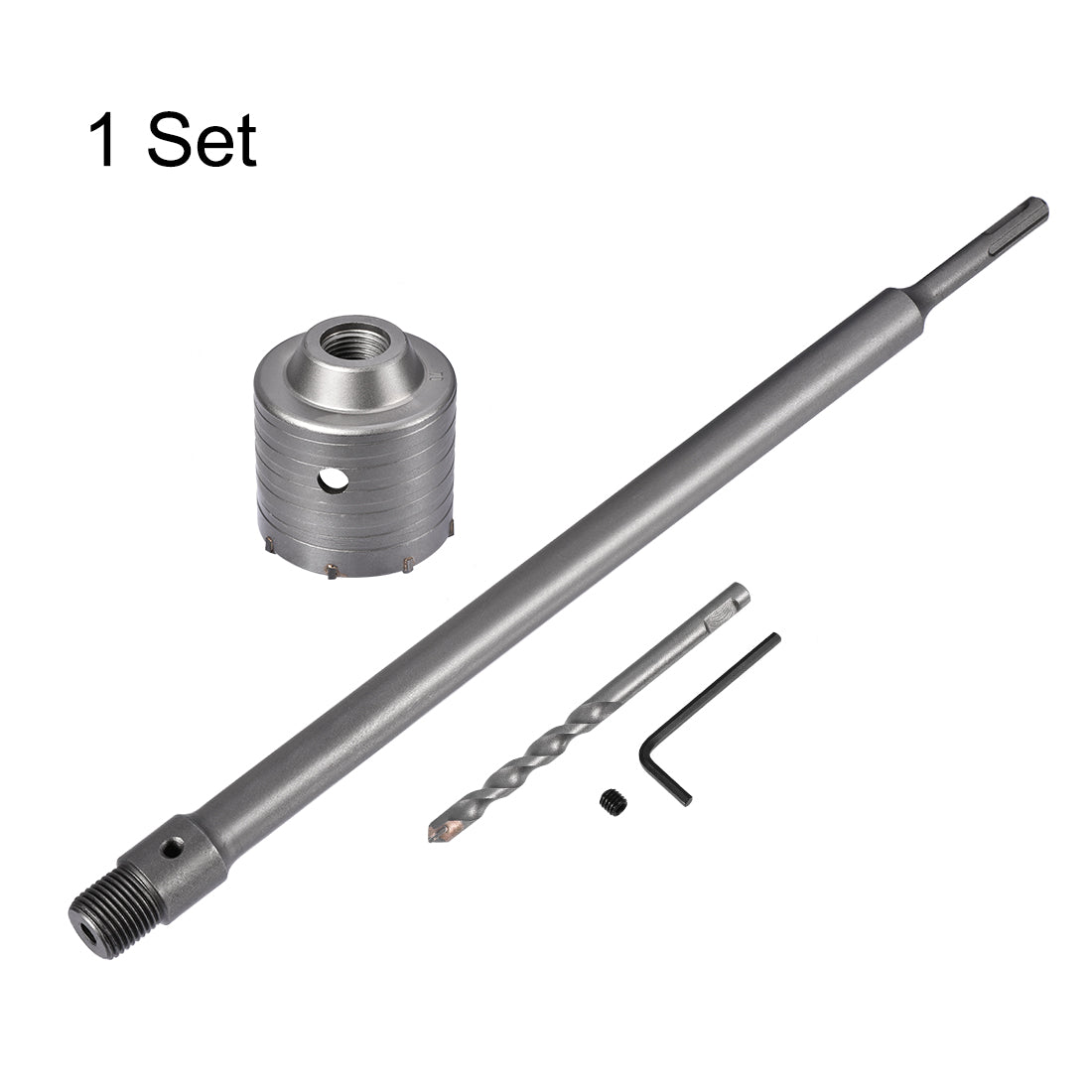 Harfington Wall Hole Drill Bit Stone Hole Saw Cutter with Connecting Rod Drill for SDS X4 Impact Drill