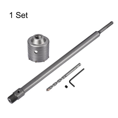 Harfington Wall Hole Drill Bit Stone Hole Saw Cutter with Connecting Rod Drill for SDS X4 Impact Drill