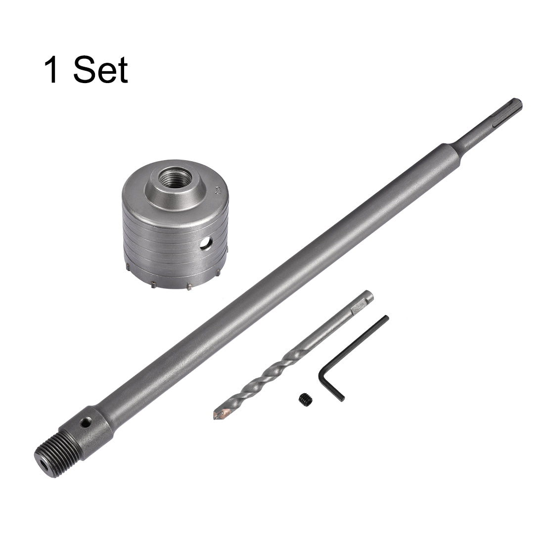 Harfington Wall Hole Drill Bit Stone Hole Saw Cutter with Connecting Rod Drill for SDS X4 Impact Drill