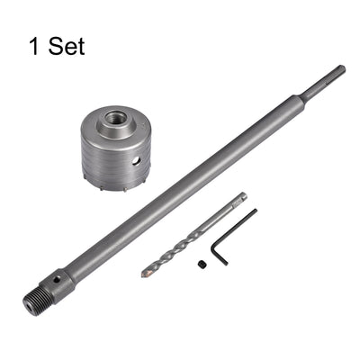 Harfington Wall Hole Drill Bit Stone Hole Saw Cutter with Connecting Rod Drill for SDS X4 Impact Drill