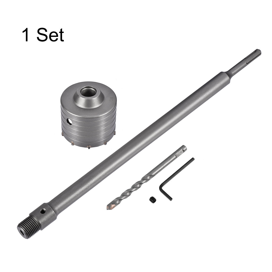 Harfington Wall Hole Drill Bit Stone Hole Saw Cutter with Connecting Rod Drill for SDS X4 Impact Drill