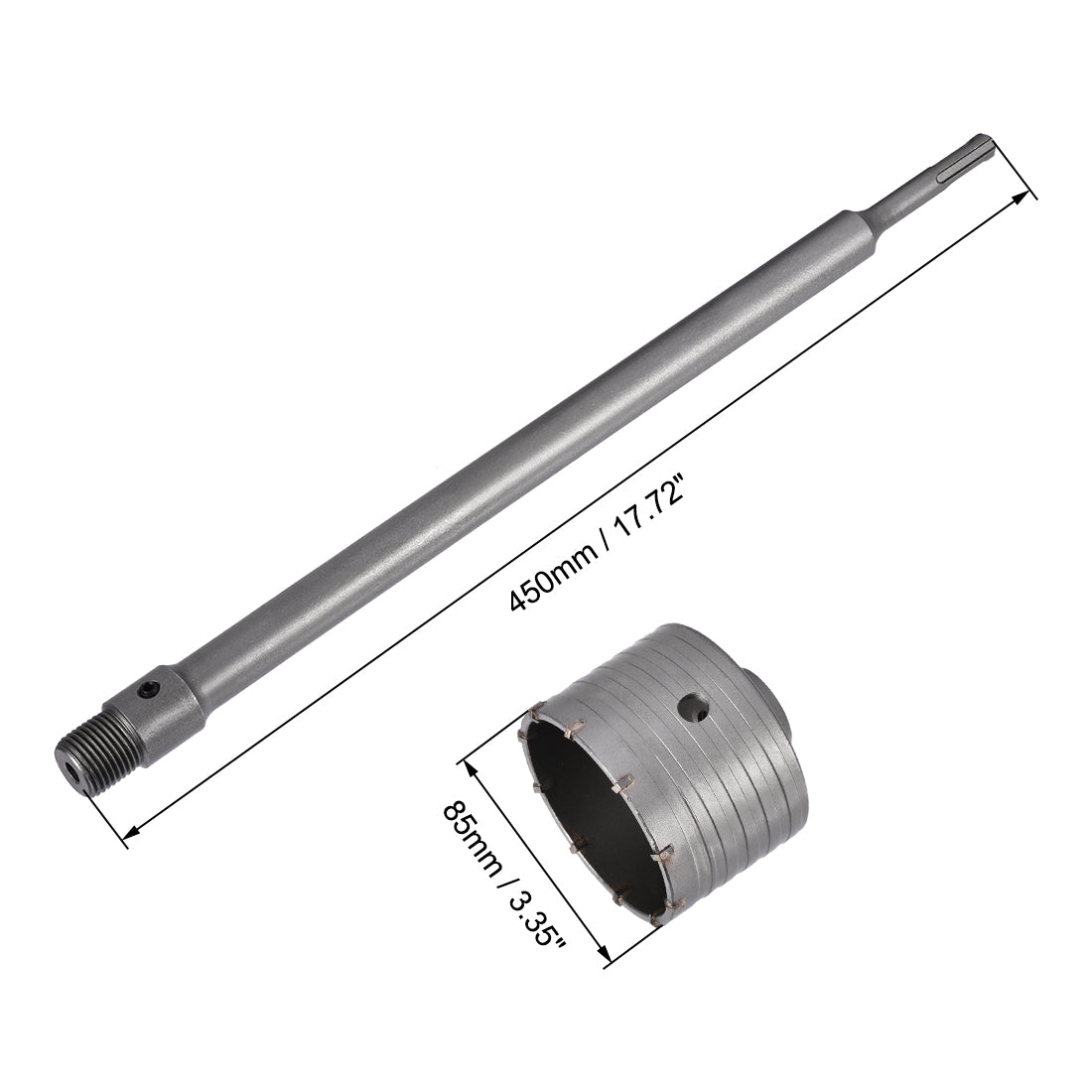 Harfington Wall Hole Drill Bit Stone Hole Saw Cutter with Connecting Rod Drill for SDS X4 Impact Drill