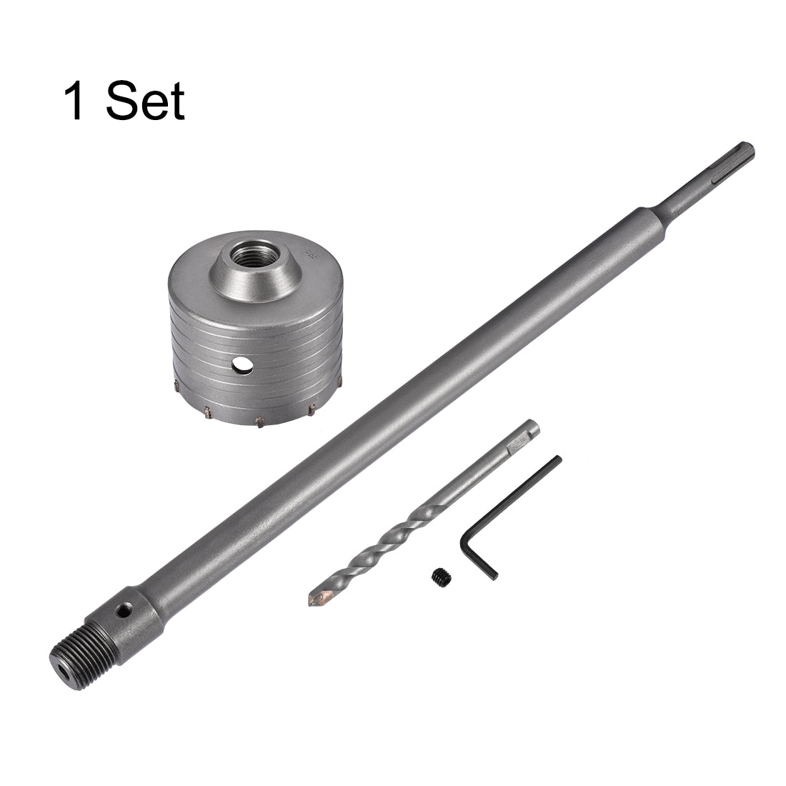 Harfington Wall Hole Drill Bit Stone Hole Saw Cutter with Connecting Rod Drill for SDS X4 Impact Drill