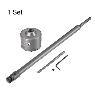 Harfington Wall Hole Drill Bit Stone Hole Saw Cutter with Connecting Rod Drill for SDS X4 Impact Drill