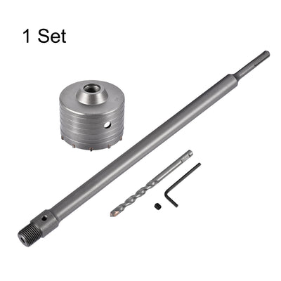 Harfington Wall Hole Drill Bit Stone Hole Saw Cutter with Connecting Rod Drill for SDS X4 Impact Drill
