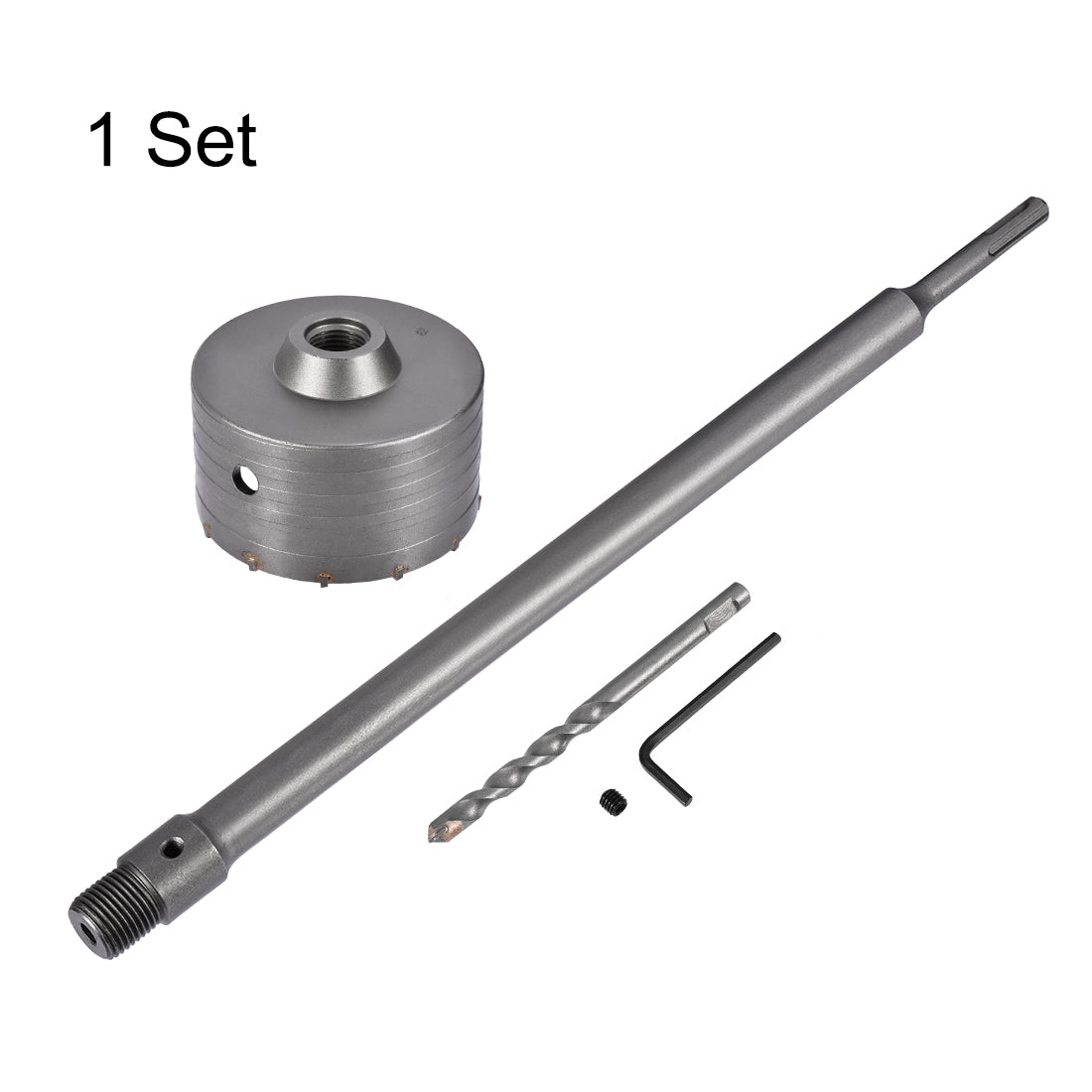 Harfington Wall Hole Drill Bit Stone Hole Saw Cutter with Connecting Rod Drill for SDS X4 Impact Drill