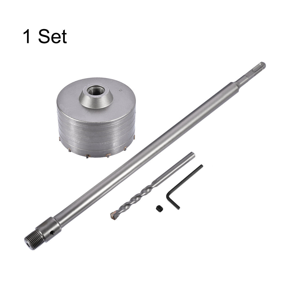 Harfington Wall Hole Drill Bit Square Shank with Connecting Rod Drill for SDS X4 Impact Drill