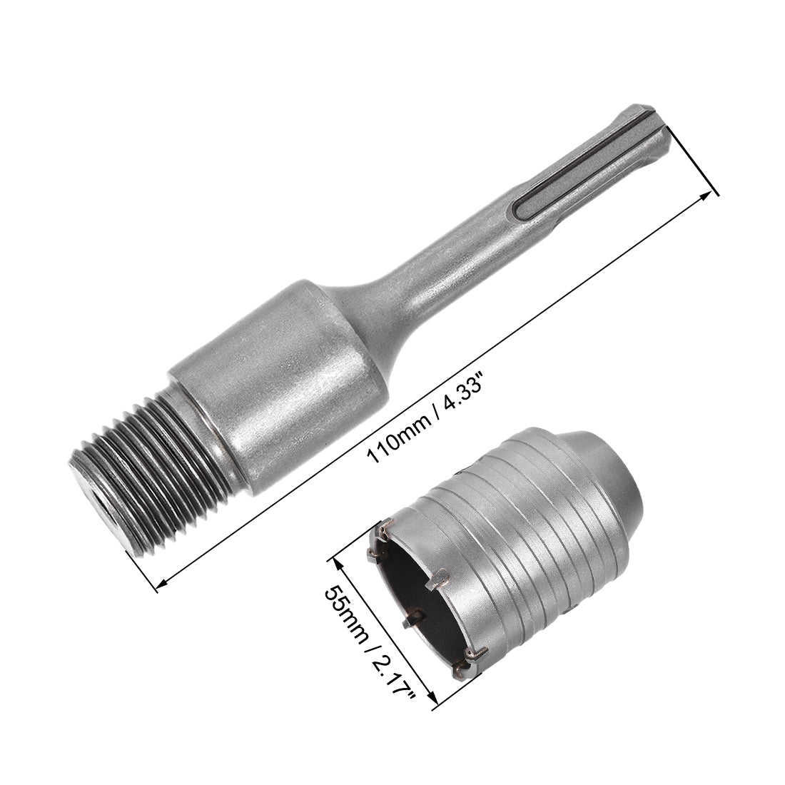 Harfington Wall Hole Drill Bit Hole Saw Connecting Rod Drill for SDS X4 Impact Drill