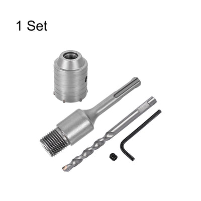 Harfington Wall Hole Drill Bit Hole Saw Connecting Rod Drill for SDS X4 Impact Drill