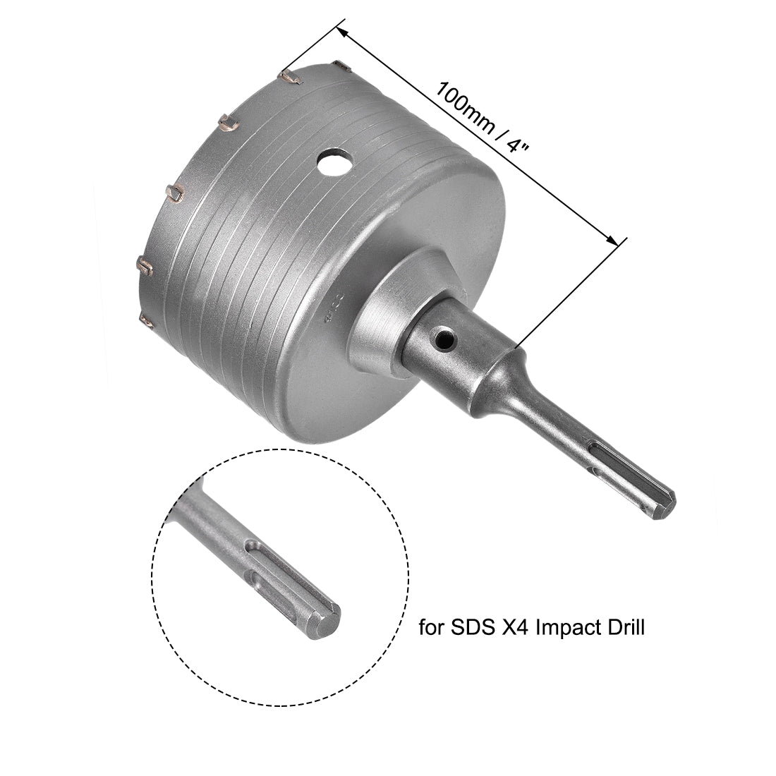 Harfington Wall Hole Drill Bit Hole Saw Connecting Rod Drill for SDS X4 Impact Drill