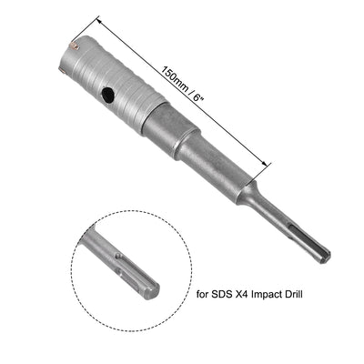 Harfington Wall Hole Drill Bit Hole Saw with Connecting Rod Drill for SDS X4 Impact Drill